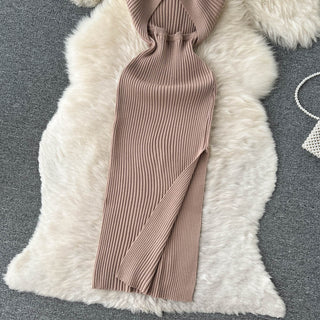 Halter Crochet Bodycon Dress ALODIA STORE