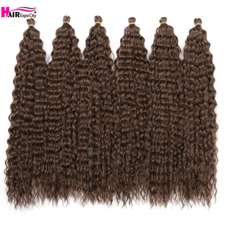 Ariel Curl Deep Wave Braiding Hair Extension Natural Synthetic African Afro Hair Water Twist Crochet Braids Hair Expo City ALODIA STORE