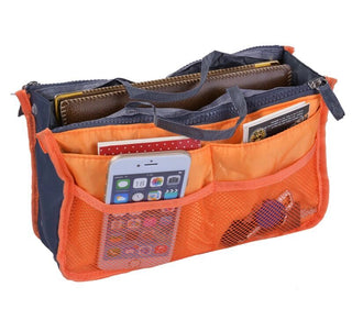 Nylon Cosmetic Bags For Women Tote Insert Double Zipper Makeup ALODIA STORE