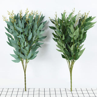 Silk Artificial Willow Bouquet Fake Green Leaves for Wedding Home Garden Vase Decoration Jungle Party DIY Plants Wreath ALODIA STORE