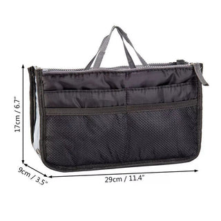 Nylon Cosmetic Bags For Women Tote Insert Double Zipper Makeup ALODIA STORE