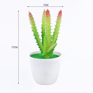 Mini Artificial Aloe Plants Bonsai Small Simulated Tree Pot Plants Fake Flowers Office Table Potted Ornaments Home Garden Decor ALODIA STORE