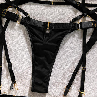 MIRABELLE Padded Lingerie For Women Sexy porn Underwear Women Body Fine Bra and Panty Set Luxury Garter With Chain Bilizna Set ALODIA STORE