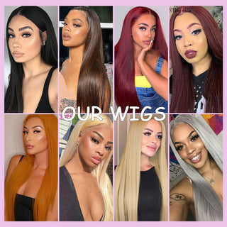 Perruque de Cosplay synthétique lisse et longue, noire ombrée, avec raie centrale naturelle, résistante à la chaleur, brune 613, pour femmes, 28 pouces ALODIA STORE