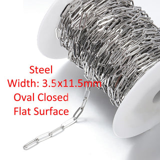 No Fade 2Meters Stainless Steel Chains for Jewelry Making DIY Necklace Bracelet Accessories Gold Chain Lips Beads Beaded Chain ALODIA STORE