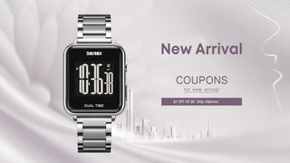 SKMEI Watch Men's Watch Fashion Sport Watches Stainless Steel Strap Mens Watches Stopwatch Chronograph Waterproof Wristwatch Men ALODIA STORE