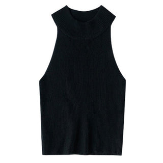 Sexy Tank Top Turtleneck Halter Crop Tops Women Summer Camis Backless Camisole Fashion Casual Tube Lady Sleeveless Cropped Vest ALODIA STORE