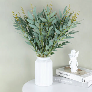 Silk Artificial Willow Bouquet Fake Green Leaves for Wedding Home Garden Vase Decoration Jungle Party DIY Plants Wreath ALODIA STORE