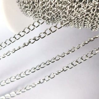 No Fade 2Meters Stainless Steel Chains for Jewelry Making DIY Necklace Bracelet Accessories Gold Chain Lips Beads Beaded Chain ALODIA STORE