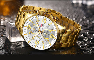 MINI FOCUS Watches Mens Top Brand Luxury Gold Watch Calendar Waterproof Chronograph Multifunction Business relogio masculino New ALODIA STORE