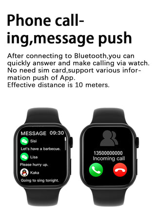 2023 Smart Watch Women Series 8 2.0 " Screen Bluetooth Call Heart Rate Blood Pressure Men Smartwatch for Apple Watch IWO Watch 8 ALODIA STORE