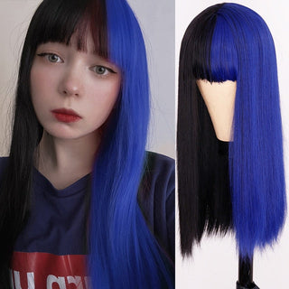 Lolita synthetic Wig Pink Wig Blonde wig Long Streight hair With Bangs Natural wigs For women hair Cosplay Wig ALODIA STORE