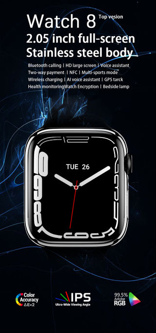 2023 Smart Watch Women Series 8 2.0 " Screen Bluetooth Call Heart Rate Blood Pressure Men Smartwatch for Apple Watch IWO Watch 8 ALODIA STORE