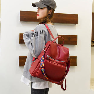 Fashion Anti-theft Women Backpacks Famous Brand High leather ALODIA STORE