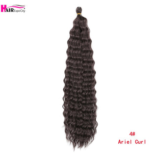 Ariel Curl Deep Wave Braiding Hair Extension Natural Synthetic African Afro Hair Water Twist Crochet Braids Hair Expo City ALODIA STORE