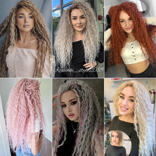 Ariel Curl Deep Wave Braiding Hair Extension Natural Synthetic African Afro Hair Water Twist Crochet Braids Hair Expo City ALODIA STORE
