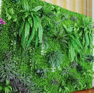 Hanging Plants Artificial Greenery Hanging Fern Grass Plants Green Wall Plant Silk Artificial Hedge Large Home Decor Garden ALODIA STORE
