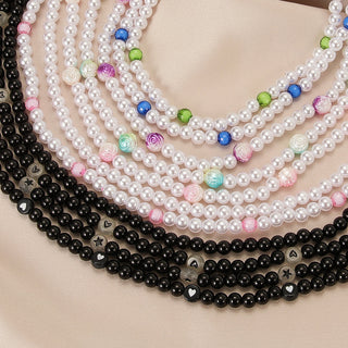 Trendy Love Pearl Necklace Female Personality Travel Party Fashion Clavicle Necklace Accessories collar perlas collar ALODIA STORE
