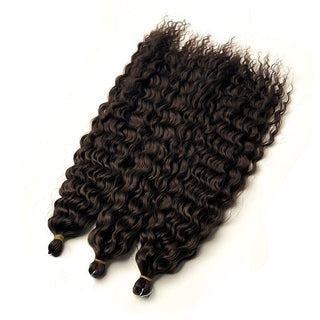 Synthetic Curl Hair Water Wave Pink 22 Inch Deep Wave Braiding Hair Extension Crochet Hair Synthetic Goddess Braiding Hair ALODIA STORE