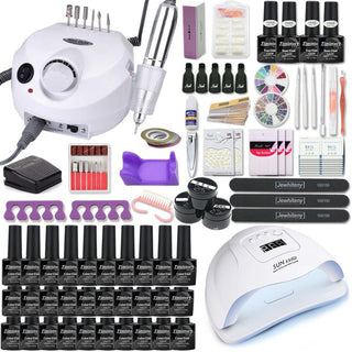 Nail Set with Nail Lamp Manicure Set 40/30/20/10 Color UV Polish ALODIA STORE