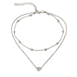 Kpop Vintage Harajuku Goth Metal Heart Neck Chains Choker Grunge Necklaces For Women Egirl Cosplay Aesthetic Accessories Jewelry ALODIA STORE