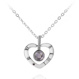 Projection Necklace 100 Languages I Love You Pendant Jewelry For Lover Girlfriend 2023 Trendy Couple Romantic Cute Accessories ALODIA STORE