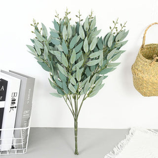 Silk Artificial Willow Bouquet Fake Green Leaves for Wedding Home Garden Vase Decoration Jungle Party DIY Plants Wreath ALODIA STORE