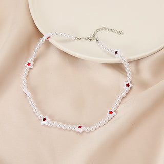 Trendy Love Pearl Necklace Female Personality Travel Party Fashion Clavicle Necklace Accessories collar perlas collar ALODIA STORE