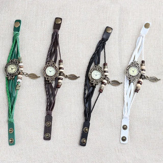 High Quality Women Genuine Leather Vintage Quartz Dress Watch Bracelet Wristwatches watch women luxury watch ALODIA STORE