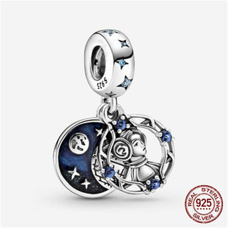 new 100% 925 sterling silver disney charm of ley 925 Chain Beaded Suitable For Ladies Original Pandora Bracelet DIY Jewelry ALODIA STORE