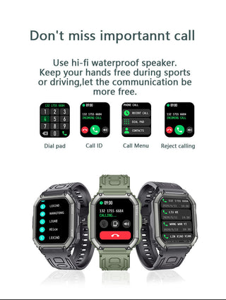 SENBONO 2022 New Smart Watch Men Big Battery Music Play Fitness Tracker Bluetooth Dial Call Sport Smartwatch Men for IOS Android ALODIA STORE