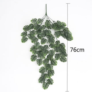 Artificial Plant Vines Wall Hanging Rattan Leaves Branches Outdoor Garden Home Decoration Plastic Fake Silk Leaf Green Plant Ivy ALODIA STORE