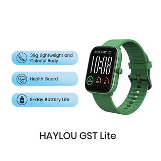 HAYLOU GST Smart Watch Men Women Watch Blood Oxygen Heart Rate Sleep Monitor 12 Sport Models Custom Watch Face Global Version ALODIA STORE