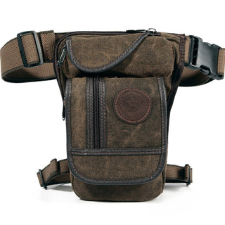 High Quality Men's Canvas Drop Leg Bag Military Motorcycle Multi-purpose Messenger Shoulder Bags Belt Hip Bum Waist Fanny Pack ALODIA STORE