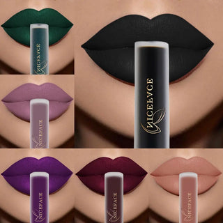 NICEFACE Lip Gloss Nude Matte Liquid Lipstick Lipgloss Waterproof Lip - Alodia Store