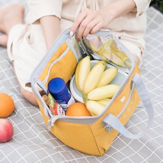 Portable Lunch Bag New Thermal Insulated Lunch Box Tote Cooler Bag Bento Pouch Lunch Container School Food Storage Bags ALODIA STORE