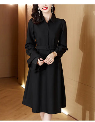 Korean Fashion Casual Two Piece Set Women Elegant Loose Vest CropTops + Long Sleeve Slim Shirt Dress Woman Femme 2 Piece Outfits ALODIA STORE