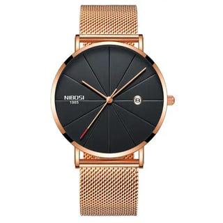NIBOSI Ultra Thin Fashion Men Watch Top Luxury Brand Business Quartz Watches Waterproof Sports Watch Men Clock Relogio Masculino ALODIA STORE