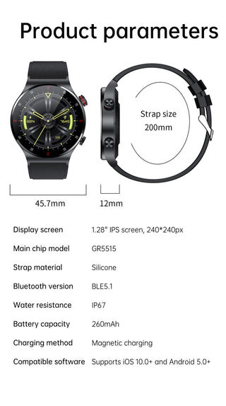 2022 New Bluetooth Call Smart Watch Men Sports Fitness Tracker Waterproof Smartwatch Large HD screen for huawei Xiaomi phone+box ALODIA STORE