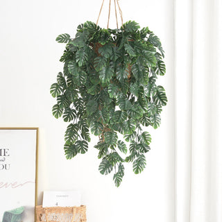 Artificial Plant Vines Wall Hanging Rattan Leaves Branches Outdoor Garden Home Decoration Plastic Fake Silk Leaf Green Plant Ivy ALODIA STORE