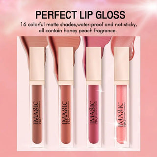 IMAGIC Lipgloss Matte 20 Colors Lip Gloss Velvety Lipstick Liquid Matte Waterproof Lip Tint Full & rich Sexy Lip Makeup Cosmetic ALODIA STORE