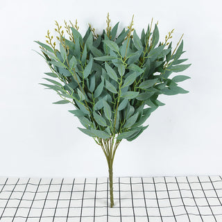 Silk Artificial Willow Bouquet Fake Green Leaves for Wedding Home Garden Vase Decoration Jungle Party DIY Plants Wreath ALODIA STORE