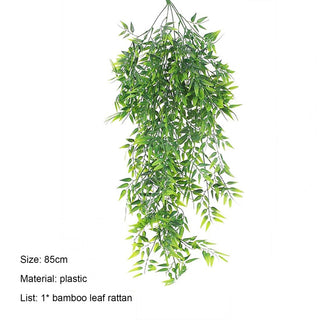 Hanging Plants Artificial Greenery Hanging Fern Grass Plants Green Wall Plant Silk Artificial Hedge Large Home Decor Garden ALODIA STORE