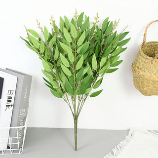 Silk Artificial Willow Bouquet Fake Green Leaves for Wedding Home Garden Vase Decoration Jungle Party DIY Plants Wreath ALODIA STORE