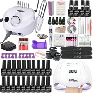 Nail Set with Nail Lamp Manicure Set 40/30/20/10 Color UV Polish ALODIA STORE
