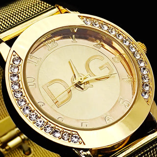 2022 Hot Sale European Fashion Watch Women Luxury Brand DQG Quartz Watch Reloj Mujer Casual Stainless Steel Ladies Clock ALODIA STORE
