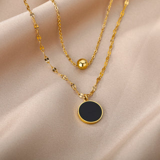 Stainless Steel Geometry Star Moon Butterfly Pendant Multilayer Chain Choker Necklace For Women Wedding Accessories Dropshipping ALODIA STORE