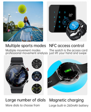 LIGE ECG+PPG Bluetooth Call Smart Watch Men 2022 Sports Bracelet NFC Waterproof Custom Watch Face Men SmartWatch For IOS Android ALODIA STORE