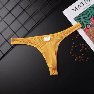 New hot Sex Men Silky Penis Mix-Colors Bikini Pouch Panties Underwear Sissy Mens G Strings Thongs Sexy Gays Men Underwear ALODIA STORE