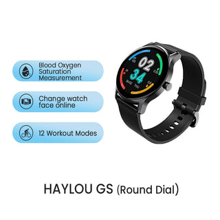 HAYLOU GST Smart Watch Men Women Watch Blood Oxygen Heart Rate Sleep Monitor 12 Sport Models Custom Watch Face Global Version ALODIA STORE